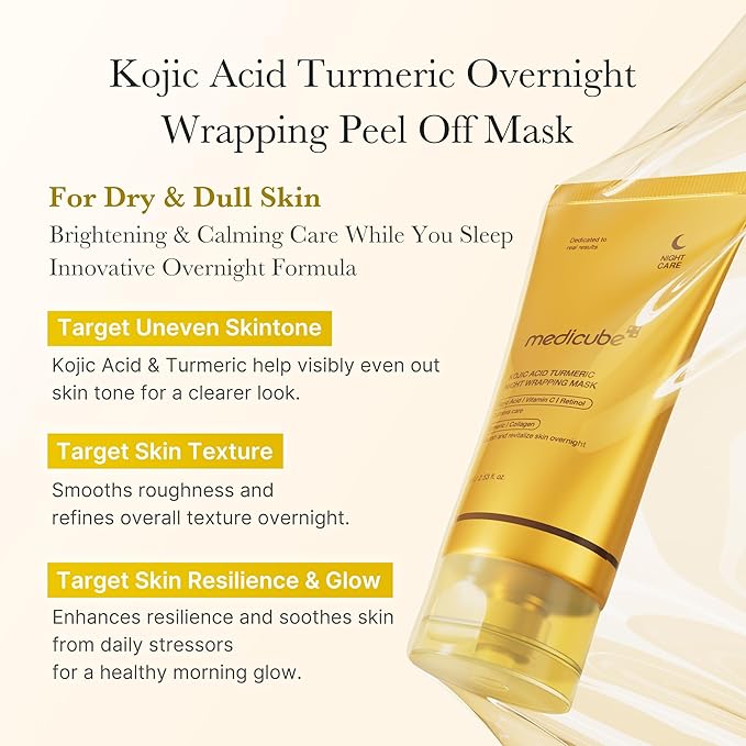 The 8-Hour Glass Skin Builder: Medicube Turmeric & Collagen Wrapping Mask