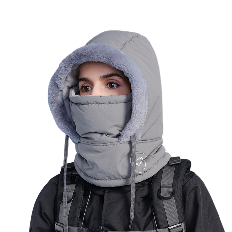 Cold Weather Thermal Balaclava Men Women Scarf Winter Windproof Hat Plush Neck Warmer Adjustable Ski Full Face Mask Outdoor Cap