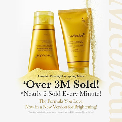 The 8-Hour Glass Skin Builder: Medicube Turmeric & Collagen Wrapping Mask